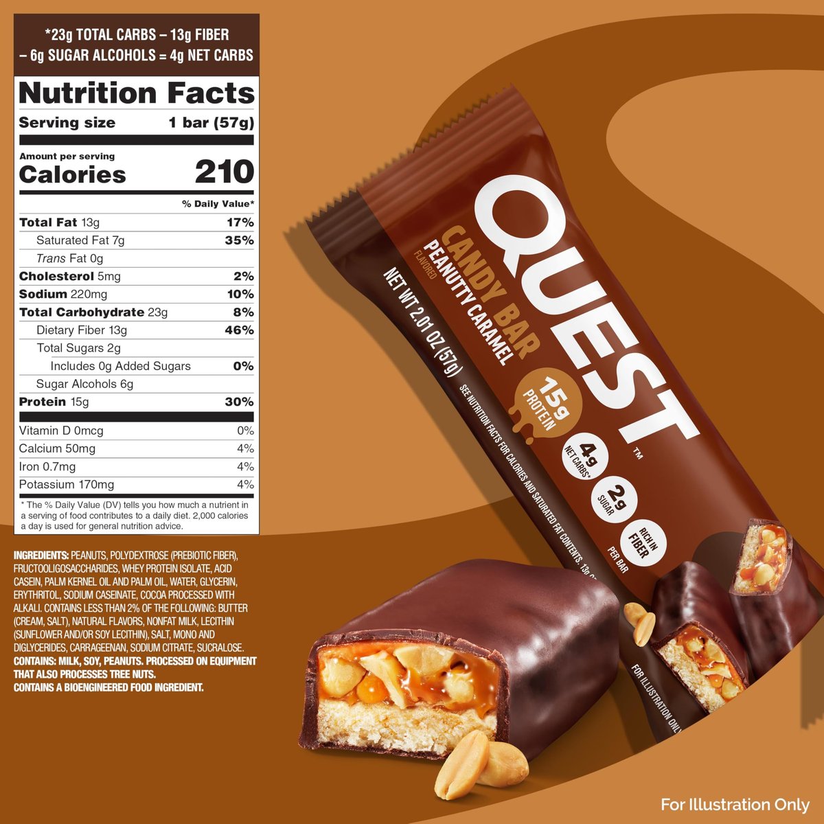 Quest Nutrition Protein Bar, Peanutty – Low Sugar: With only 2g of sugar per bar, you can enjoy a sweet treat – Image 14