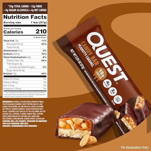 Quest Nutrition Protein Bar, Peanutty – High Protein Content: Each bar provides 15g of protein to support muscle – Image 13