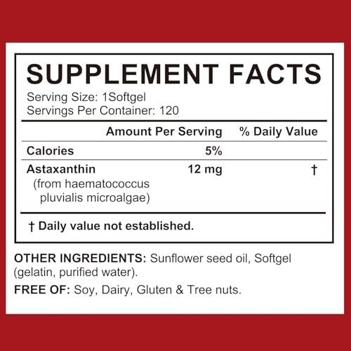LTQXGT Astaxanthin Supplement – Natural Antioxidant Support – 12mg High Strength Softgels – Clean Formula, Gluten-Free, Easy to Swallow Capsules for Daily Wellness - görsel 6