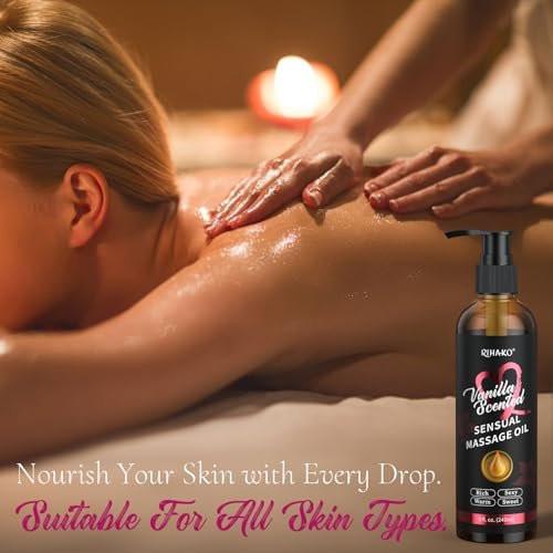 Valentine’s Day Date Night Sensual Body Massage Oil – Vanilla Sensual Massage Oil for Couples - Couples Sweet and Sensual Massage Oils | Relaxing Massage Oil for Massage Therapy | Perfect Glide - görsel 7