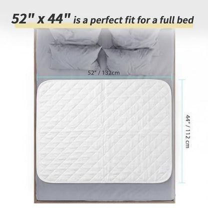 CoolShields Waterproof Bed Pads Incontinence Washable Reusable Bedwetting Mattress Protector Pad for Kids, Adults, Elderly, and Pets 44'' x 52'' (1 Pack)