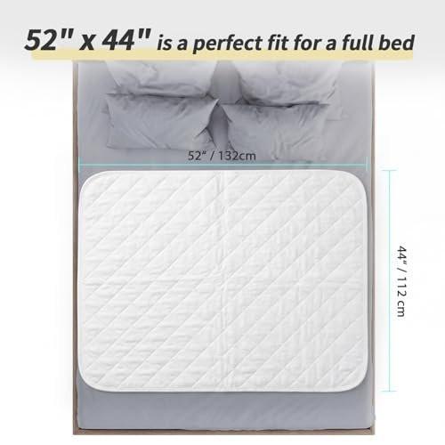 CoolShields Waterproof Bed Pads Incontinence Washable Reusable Bedwetting Mattress Protector Pad for Kids, Adults, Elderly, and Pets 44'' x 52'' (1 Pack) - görsel 9