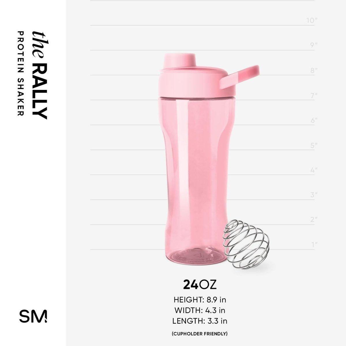 Simple Modern Rally Plastic Protein Shaker Bottle with Ball | 24oz Leakproof Cup for Protein Shakes, Mixes, Electrolytes, Pre Workout | Blush Mix - görsel 1
