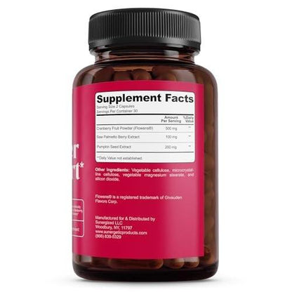 Premium Bladder Support Supplement – Bladder Control Supplement for Occasional Urinary Urgency, Frequency & Leakage – With Clinically Studied Cranberry, Pumpkin & Saw Palmetto - 60 Capsules