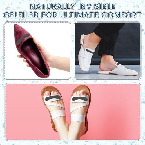 Ramede 9 Pairs Heel Cushion Pads Keep Upper Curves Foot Strap Cushions Self-Adhesive Cushion Inserts Prevent Heel Protectors to Prevent Pain Slip and Blister (Transparent) - görsel 8