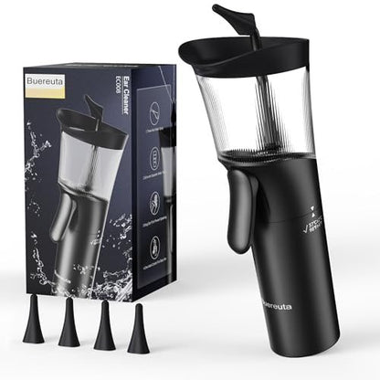 Ear Cleaner Ear Wax Removal Kit, Professional Manual Ear Irrigation System with Soft Silicone Nozzle for Home Ear Care & One‑Hand Operation