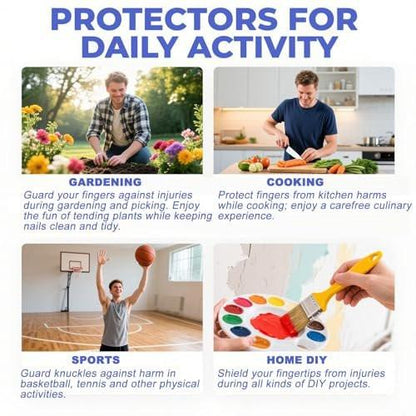Gel Finger Cots Protectors, Silicone Fingers Covers Bandages Caps Sleeves for Fingertip Thumb Protection, Ideal for Trigger, Arthritis, Cracking, Blisters, Callus, Hangnail & Pain Relief
