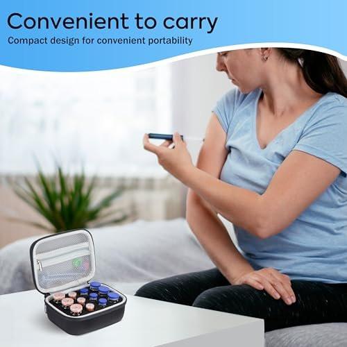 20 Slots Insulin Vial Protector Case, Insulin Vial Organizer Bag for Diabetics Standard 1ml 3ml 5ml and 10ml Vials - görsel 6