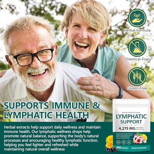LTQXGT Lymphatic Support Supplement – Advanced Botanical Complex with Echinacea, Dandelion & Elderberry – Antioxidant-Rich Daily – 240 Softgels - görsel 3
