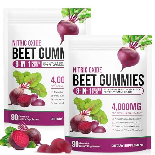 Beet Root Gummies, Zero Sugar | 8 in 1 Beet – 8-in-1 Comprehensive Blend: Beet root extract provides natural – Image 2