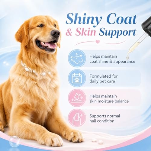 Liquid Collagen for Dogs & Cats – Grass-Fed Collagen Peptides with Biotin, Vitamin C & Hyaluronic Acid, Supports Skin & Coat Health - görsel 1