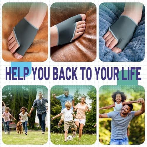 Orthopedic Metatarsal Pads, Ball of Foot Cushion with Gel Pad for Women and Men, Foot Pads for Ball Pain Relief, Morton's Neuroma, Metatarsalgia Support (Gray, Large: Women 9.5-11 / Men 7.5-9.5) - görsel 4