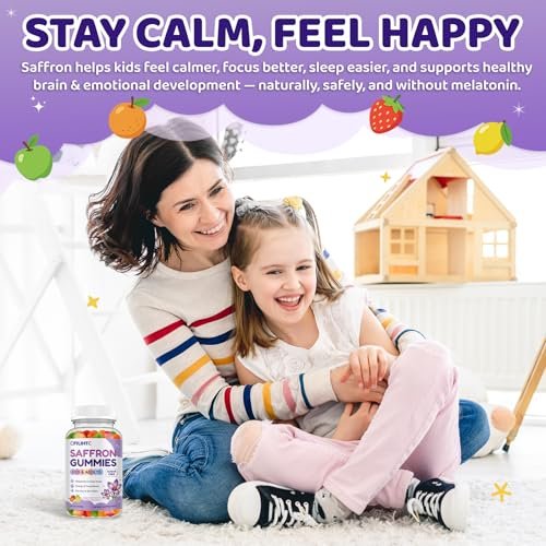 Saffron Gummies for Kids & Adults, 20-in-1 – Nerve Health Support: Vitamins B6 and B12 are essential for – Image 4