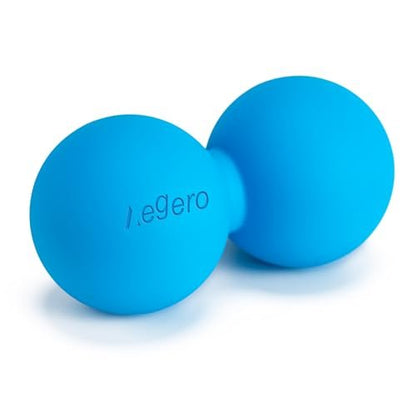 Aegero Peanut Massage Ball - Double Lacrosse Massage Ball, Mobility Ball for Myofascial Release, Yoga Therapy, Trigger Point Therapy, Muscle Knots and Acupoint Massage (Blue Firm Ball)