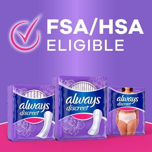 Always Discreet Incontinence Panty Liners for Bladder Leaks, Size 2, Very Light Absorbency, 120 Count - görsel 3