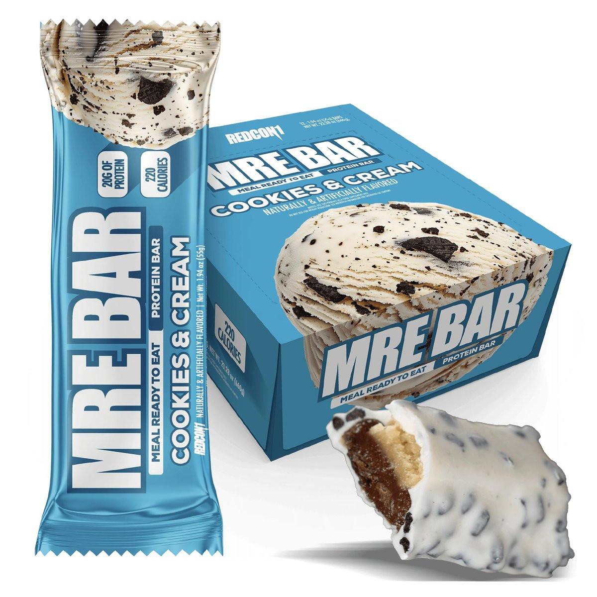 REDCON1 MRE Cookies & Cream Protein Bars - – 12 Count Pack: Perfect for stocking up; ideal for busy lifestyles. – Image 4