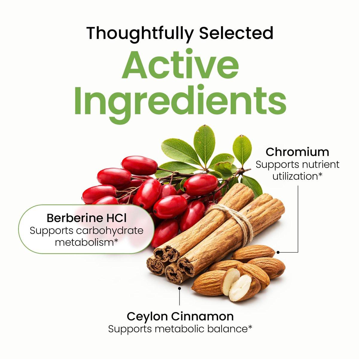 MONTE VERA Berberine Supplement HCL 1500mg with Ceylon Cinnamon & Chromium – Highly Absorbable Formula for Hormonal & Metabolic Health, Steady Energy – Non-GMO (90 Capsules) - görsel 7