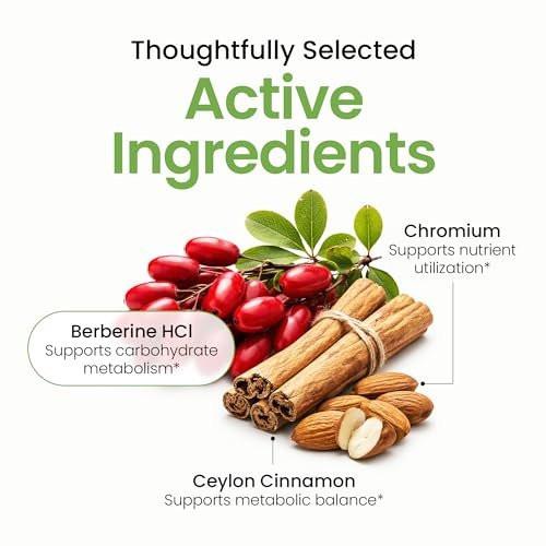 MONTE VERA Berberine Supplement HCL 1500mg with Ceylon Cinnamon & Chromium – Highly Absorbable Formula for Hormonal & Metabolic Health, Steady Energy – Non-GMO (90 Capsules) - görsel 8