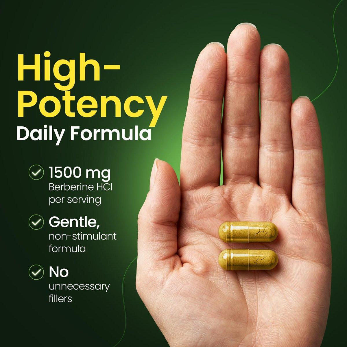 MONTE VERA Berberine Supplement HCL 1500mg with Ceylon Cinnamon & Chromium – Highly Absorbable Formula for Hormonal & Metabolic Health, Steady Energy – Non-GMO (90 Capsules) - görsel 3