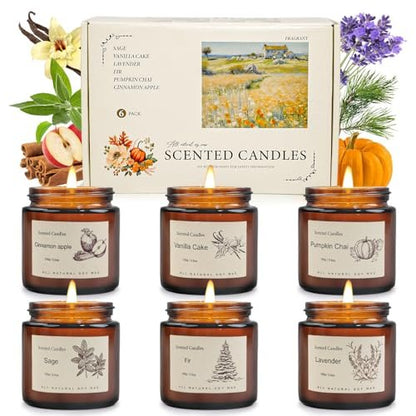 6-Pack Jar Scented Candles for Home Scented – Wick: Lead-free cotton – Image 13