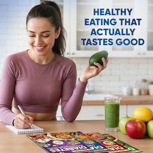 Diabetes Food List And Meal Planner Kit – 480+ Diabetes Foods List Chart & 100 Recipe Collection – Tracks Carbs, Kcal & Protein – Low Glycemic Index Diet & Blood Sugar Control for Type 1 & 2 Diabetes - görsel 16