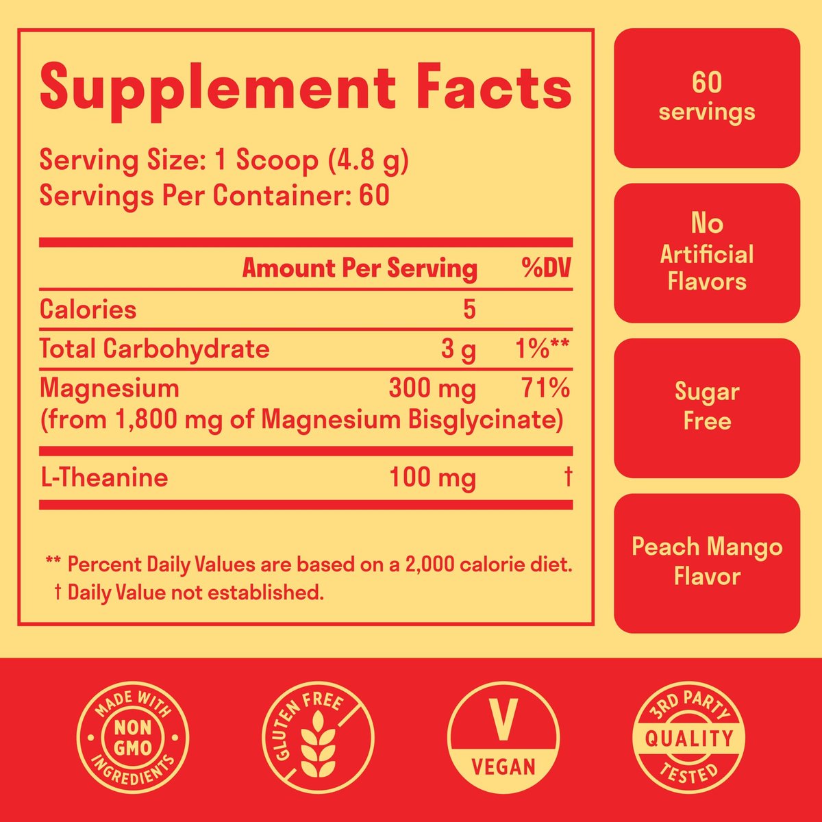 Magnesium Glycinate Powder + L-Theanine | 60 – No Sugar: Ideal for those monitoring sugar intake, including – Image 4