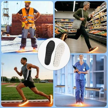 2026 New Steppers Insoles for Men & Women - 4D Cloud Comfort Memory Foam | Super Soft Shock Absorption, Anti-Fatigue & Breathable Design | Replacement Inserts for Work, Running (Black, Men's 8.5-9)