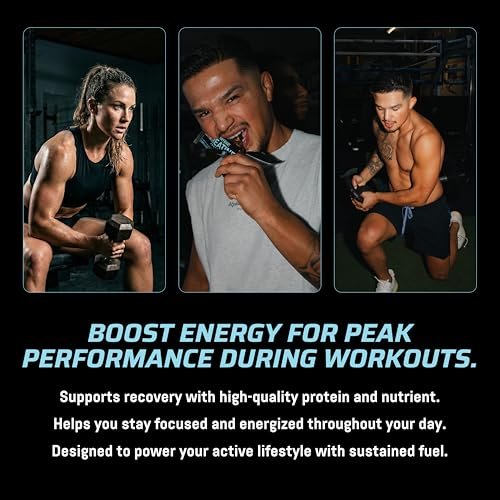 JiMMY! Protein Bar, 12 Count - High Performance Energy Bar with Caffeine and Turmeric, Low Sugar, 25g of Protein, High Protein | Variety Pack 12ct - görsel 5