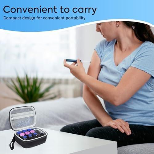10 Slots Insulin Vial Protector Case, Insulin Vial Organizer Bag for Diabetics Standard 1ml 3ml 5ml 10ml and 30ml Vials - görsel 6