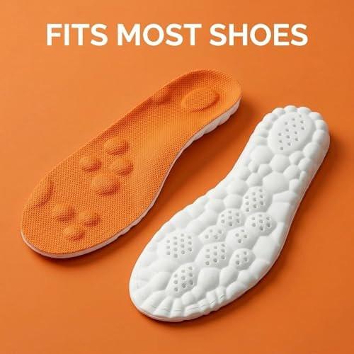 Comfort 365 Steppers Insoles - Soft Memory Foam Massage Cloud Insoles for Men and Women - Plantar Fasciitis Inserts with Arch Support for Shoes, Work Boots, Sneakers (US M 11-13) - görsel 5