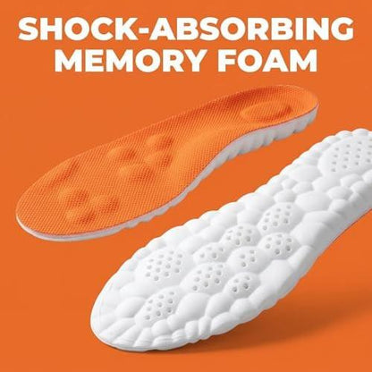 Comfort 365 Steppers Insoles - Soft Memory Foam Massage Cloud Insoles for Men and Women - Plantar Fasciitis Inserts with Arch Support for Shoes, Work Boots, Sneakers (US M 11-13)