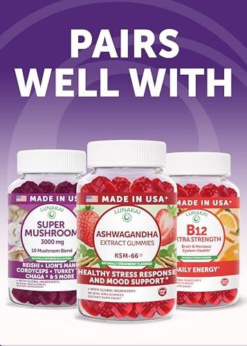 Lunakai USA Made Saffron Supplements for Women & Men 176mg – 8-in-1 Saffron Extract Capsules with Rhodiola & Mucuna for Daily Mood, Focus & Eye Support, Non-GMO, 60ct - görsel 7
