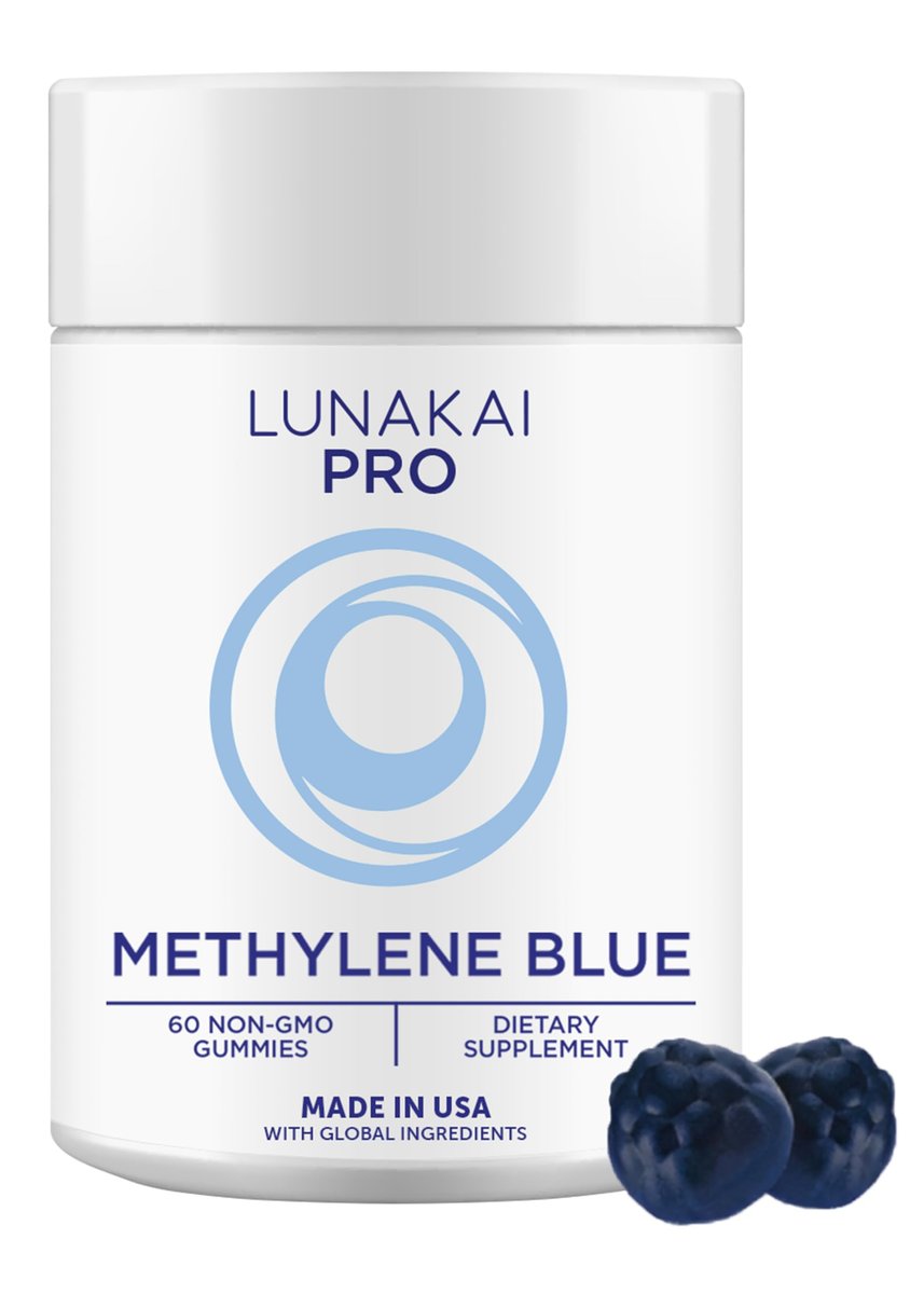 Lunakai USA Made Methylene Blue Gummies 20mg with CoQ10 & Vitamin C – USP & Pharmaceutical Grade Daily Nootropic for Brain Focus, Cognitive Support & Energy, Non-GMO, 60ct - görsel 9