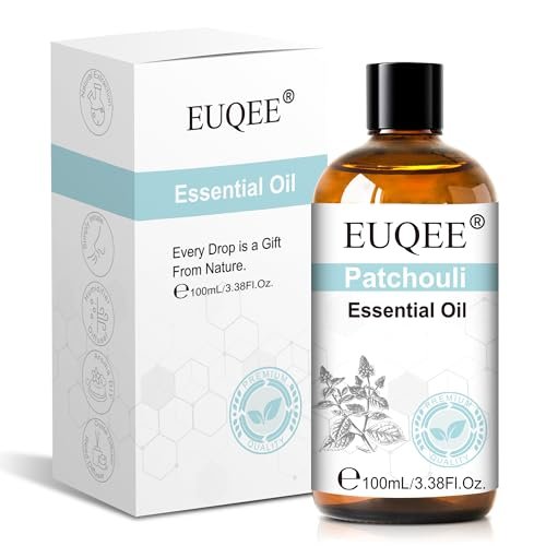 EUQEE 100ml Patchouli Essential Oil, Pure Patchouli Essential Oil for Diffuser, Massage, DIY Soap, Candle Making, Skin & Hair Care - 3.38 Fl Oz - görsel 18
