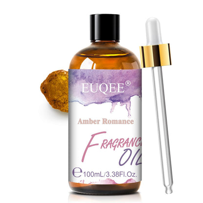 EUQEE Amber Romance Fragrance Oil, 100ml/3.38 Fl Oz Essential Oil for Home, Long Lasting Aromatherapy Oil for Diffuser, Candle Making, Soap Making, Laundry, Home Fragrance Gift