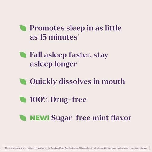 Natrol Melatonin 10mg Fast Dissolve Tablets - Peppermint Flavor, 60 Count, Sleep Support, Fast Dissolve Melatonin for Adults, 60-Day Supply - görsel 4