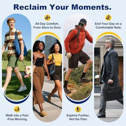 Dr.Tucker+ Heel Pads for Shoes, Heel Cushion for Shock Absorption, Heel Cups for Heel Pain Relief, Gel Inserts for Foot Discomfort