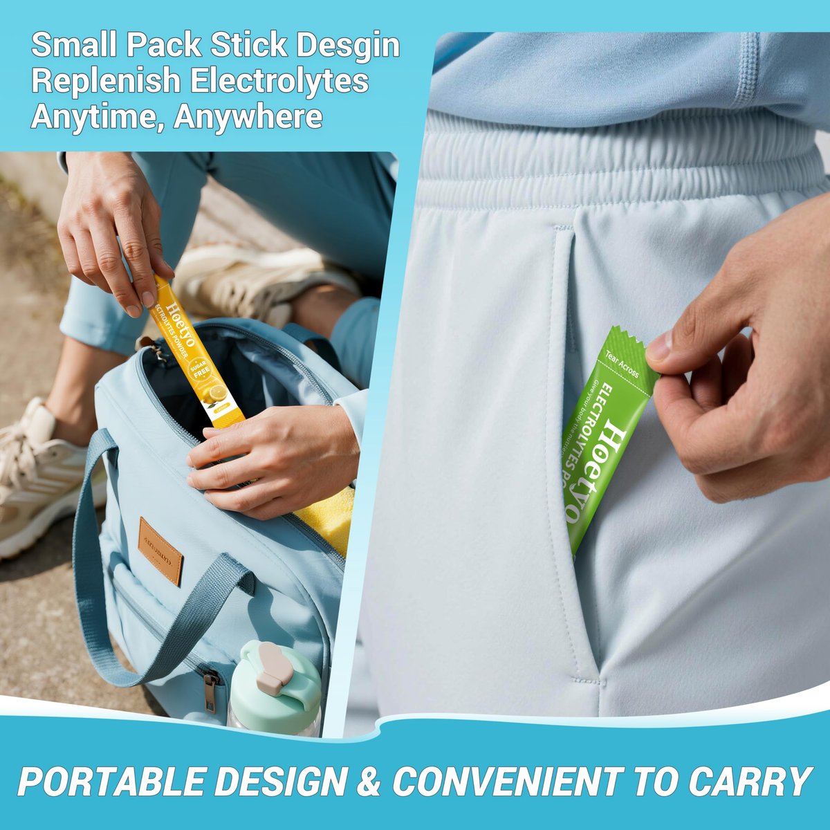 Electrolytes Powder Packets - Sugar Free Electrolyte Powder Drink Mix - 30 Sticks Daily Rapid Hydration Packets for Sports & Dehydration - Variety Pack, Keto Friendly, Vegan, Non-GMO, 5 Flavors - görsel 8