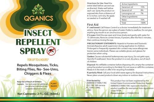 Mosquito Repellent Spray for Body 2 Pack, Bug Spray Travel Size Plant-Based, DEET-Free, Insect Repellent Spray for Skin 2 Fl Oz - görsel 1