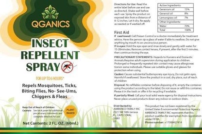 Mosquito Repellent Spray for Body 2 Pack, Bug Spray Travel Size Plant-Based, DEET-Free, Insect Repellent Spray for Skin 2 Fl Oz