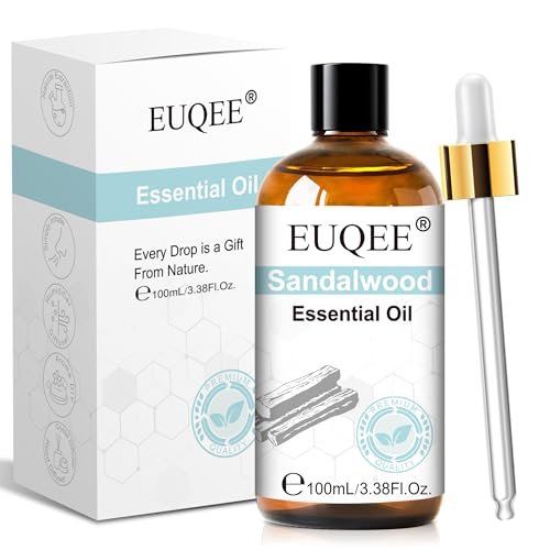 EUQEE 100ml Sandalwood Essential Oil, Pure Sandalwood Essential Oil for Diffuser, Massage, DIY Soap, Candle Making, Skin & Hair Care - 3.38 Fl Oz - görsel 5