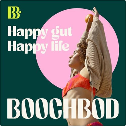 BoochBod - Probiotic Kombucha Gummy - Prebiotics, Probiotics, Postbiotics, Fiber Supplement, Slippery Elm, Dandelion Root, for Bloating, Gut Health - for Women and Men - Lemon Lime