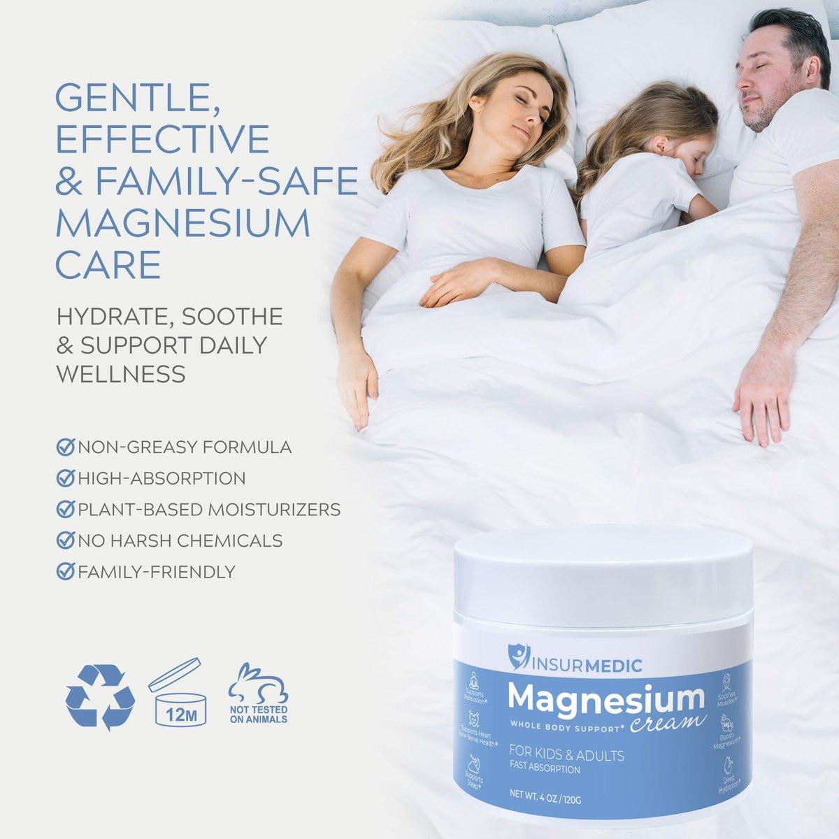 Magnesium Cream for Neuropathy - Nerve Muscle Cramps Body Pain & Bedtime Support - Nighttime Topical Lotion with Lavender - Kids Adults Relaxing Calming Rub for Feet Leg Back - görsel 3
