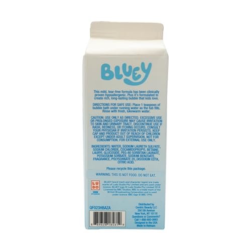 Bluey Bubble Bath for Toddlers and Kids 3+, Fresh Berry Scent, Tear Free | Dye, Paraben, Phthalate-Free | Hypoallergenic | 24 oz/ 710 ml - görsel 14
