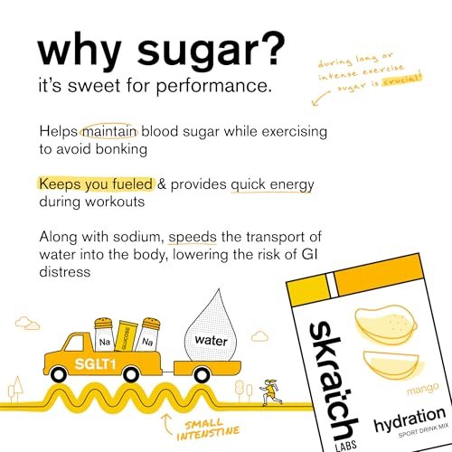 Skratch Labs Hydration Sports Drink Mix – Real-Fruit Electrolyte Powder for Fast Hydration & Endurance | Mango | 20 Servings | Vegan, Non-GMO, Clean Ingredients - görsel 7