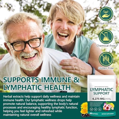 LTQXGT Lymphatic Support Supplement 60 Softgels – Advanced Botanical Complex with Echinacea, Dandelion & Elderberry – Antioxidant-Rich Daily - görsel 9