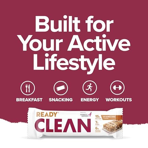 Ready® Protein Bars – High-Protein Snack with 15g Whey Protein, With Flaxseeds and Omega-3s for Sustained Energy, Supports Lean Muscle and Recovery – Iced Oatmeal Cookie, 12 Pack - görsel 13