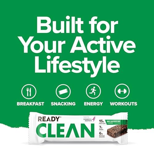 Ready® Protein Bars – High-Protein Snack with 15g Whey Protein, With Flaxseeds and Omega-3s for Sustained Energy, Supports Lean Muscle and Recovery – Mint Chocolate Chip, 12 Pack - görsel 12