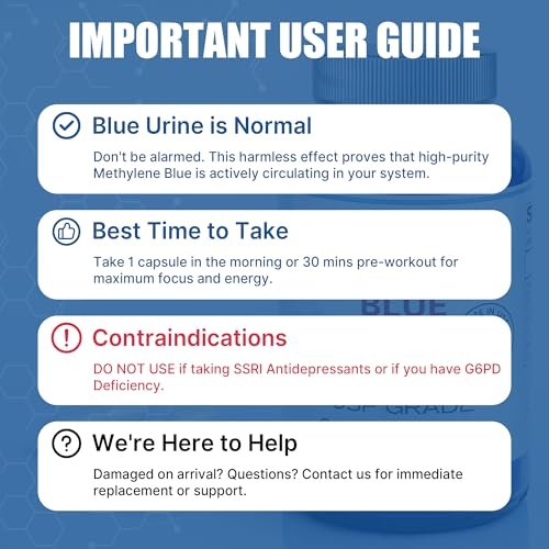 CDE Methylene Blue Capsules 30mg - Made in USA, 90 Days Supply - Pharmaceutical CDEMBC USP Grade, Third Party Lab Tested, Formaldehyde-Free, Non-GMO - Cellular & Cognitive Support - görsel 5