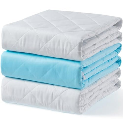 KANECH Washable Waterproof Underpads 18"x24" (3 Pack), Reusable Incontinence Bed Pads for Adults, Chair, Crib, Wheelchair - Small Size